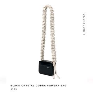 NWT Kara Black Crystal Camera Bag